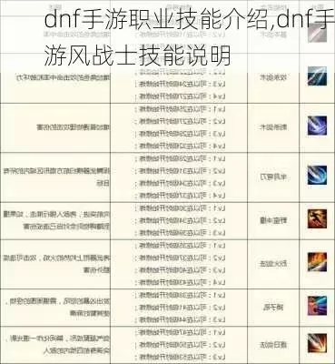 dnf手游风战士简称-风战定位与玩法解析